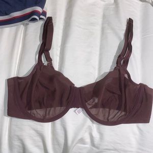 Auden see through maroon bra. Size 38D